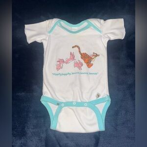 Tigger and Bunnies Winnie the Pooh themed baby Tee Newborn Vintage 90s